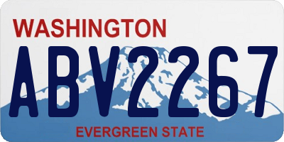 WA license plate ABV2267