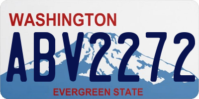 WA license plate ABV2272