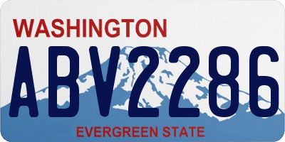 WA license plate ABV2286