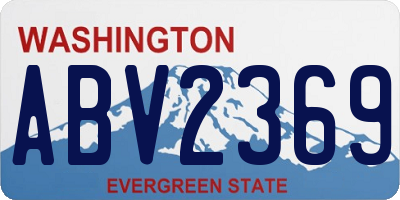 WA license plate ABV2369