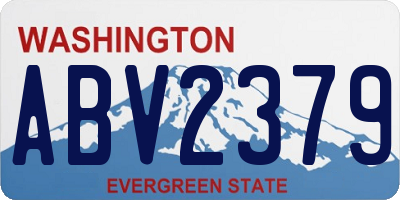 WA license plate ABV2379