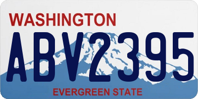 WA license plate ABV2395