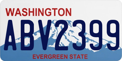 WA license plate ABV2399