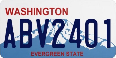 WA license plate ABV2401