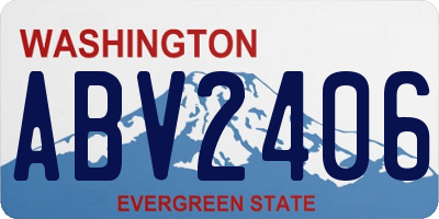 WA license plate ABV2406