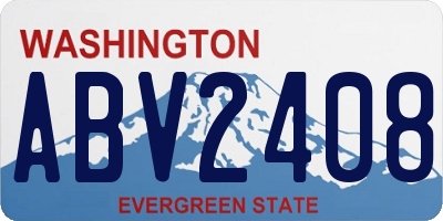 WA license plate ABV2408