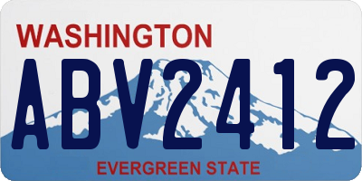 WA license plate ABV2412