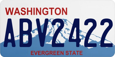 WA license plate ABV2422