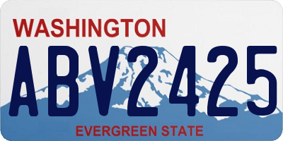 WA license plate ABV2425