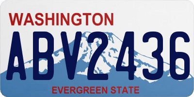 WA license plate ABV2436