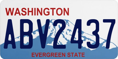 WA license plate ABV2437