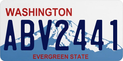 WA license plate ABV2441