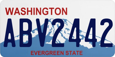 WA license plate ABV2442