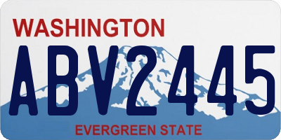 WA license plate ABV2445