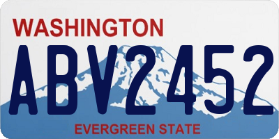 WA license plate ABV2452