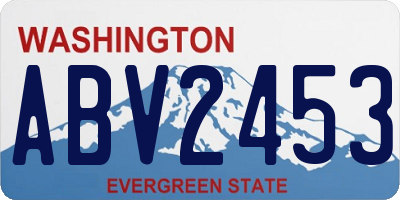 WA license plate ABV2453