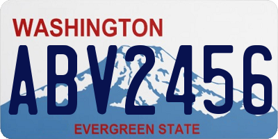 WA license plate ABV2456