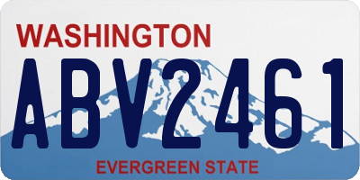 WA license plate ABV2461