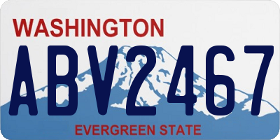 WA license plate ABV2467