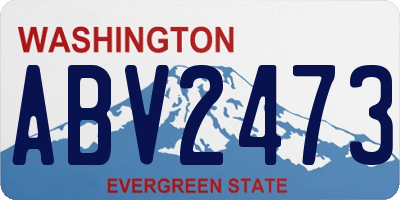 WA license plate ABV2473