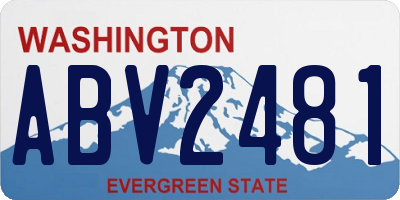 WA license plate ABV2481