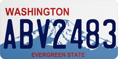WA license plate ABV2483