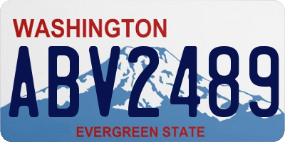 WA license plate ABV2489
