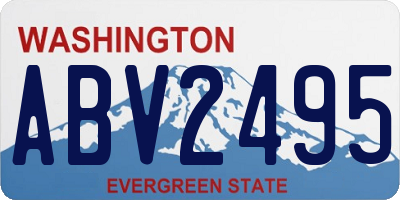 WA license plate ABV2495