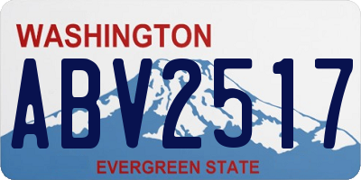 WA license plate ABV2517