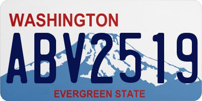 WA license plate ABV2519