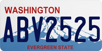 WA license plate ABV2525