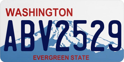 WA license plate ABV2529