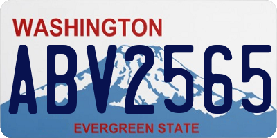 WA license plate ABV2565