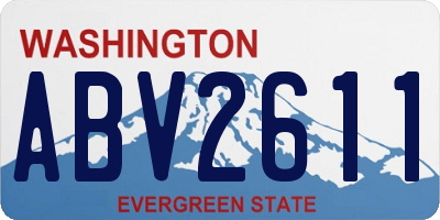 WA license plate ABV2611