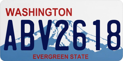 WA license plate ABV2618