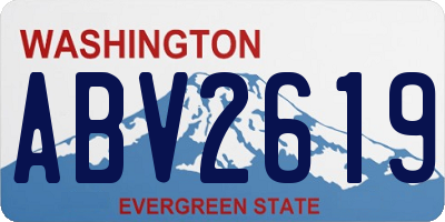 WA license plate ABV2619