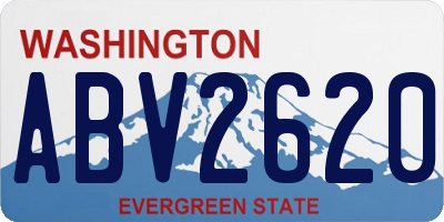 WA license plate ABV2620
