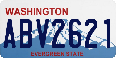 WA license plate ABV2621