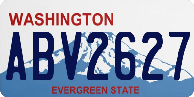 WA license plate ABV2627