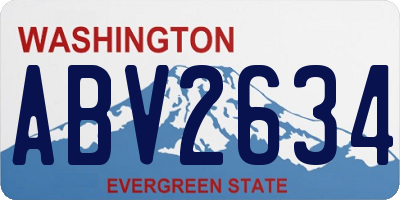 WA license plate ABV2634