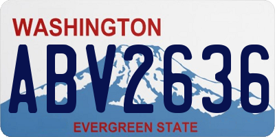 WA license plate ABV2636