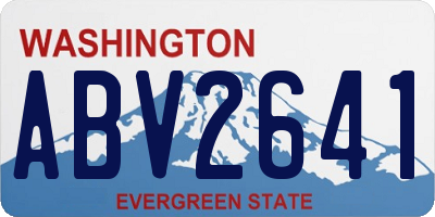 WA license plate ABV2641