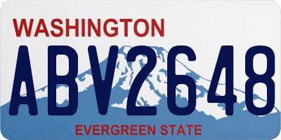 WA license plate ABV2648