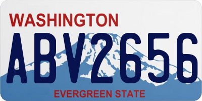 WA license plate ABV2656
