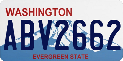 WA license plate ABV2662