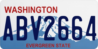 WA license plate ABV2664
