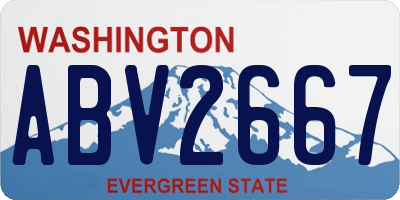 WA license plate ABV2667