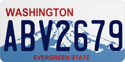 WA license plate ABV2679