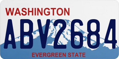 WA license plate ABV2684