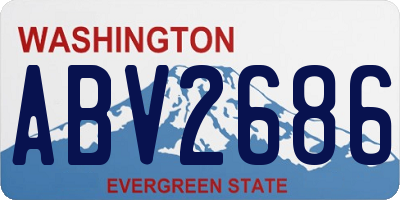 WA license plate ABV2686